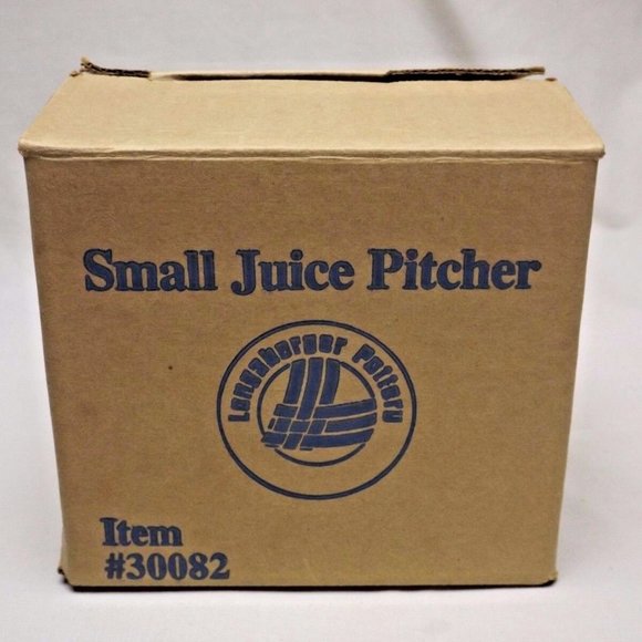 Longaberger Pottery Classic Blue Juice Pitcher  Roseville Ohio 1991 Original Box - Picture 9 of 9